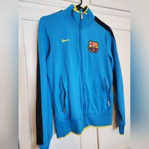 Nike Blue and Yellow Zip-Up Jacket